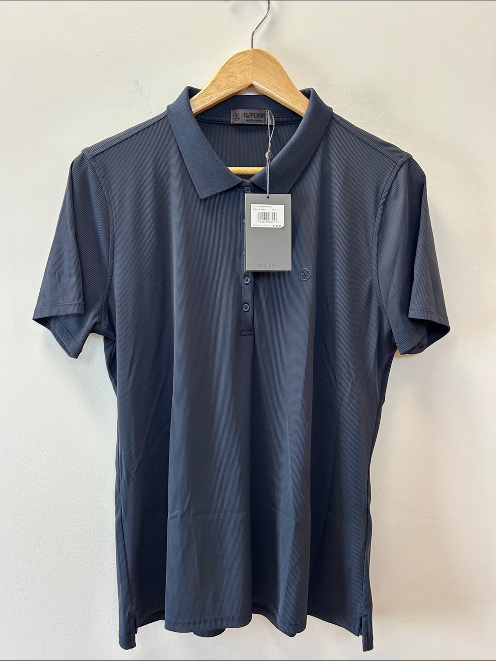 G/FORE Navy Women's Short-Sleeve Button-Down Polo